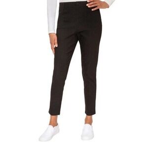 Mario Serrani Black Textured Pull-On Pants
